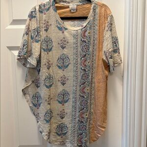 Bohemian Floral Short Sleeve Top